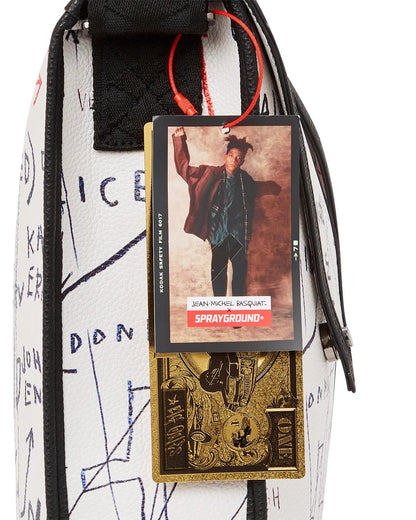 OFFICIAL BASQUIAT UNTITLED (CHEESE POPCORN) 1983 SLING MESSENGER | Sprayground Exclusive
