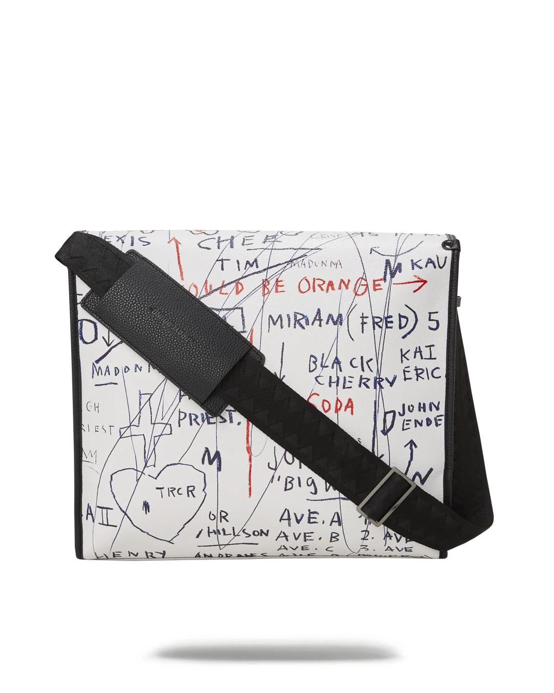 OFFICIAL BASQUIAT UNTITLED (CHEESE POPCORN) 1983 SLING MESSENGER | Sprayground Exclusive