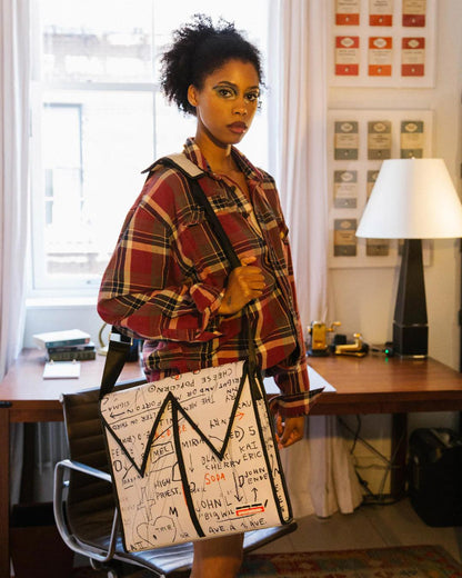 OFFICIAL BASQUIAT UNTITLED (CHEESE POPCORN) 1983 SLING MESSENGER | Sprayground Exclusive