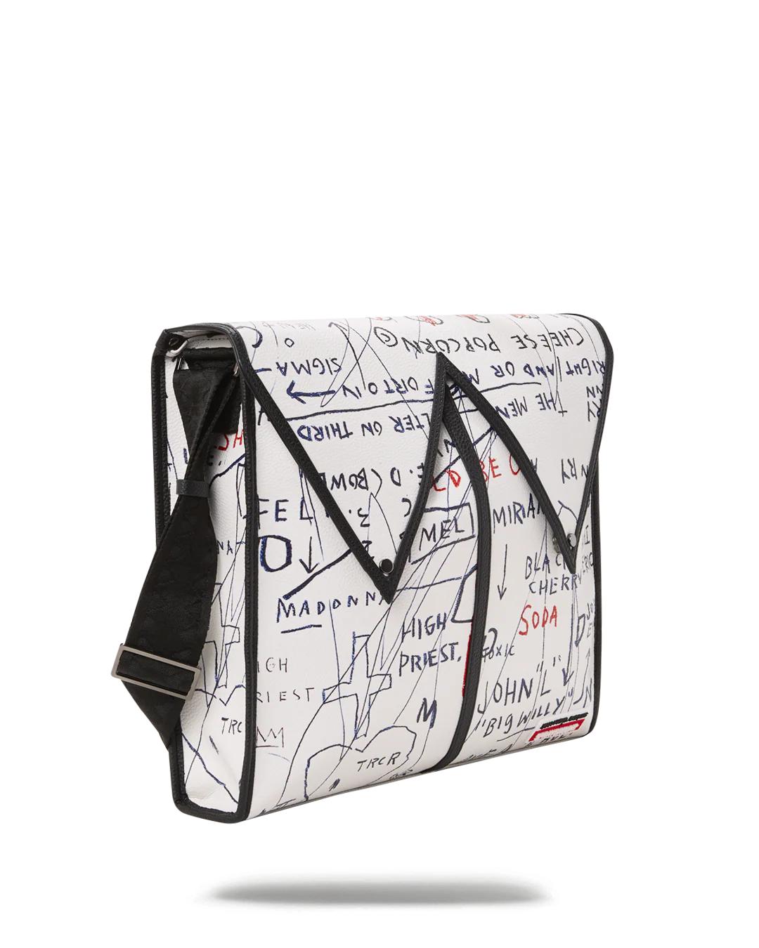 OFFICIAL BASQUIAT UNTITLED (CHEESE POPCORN) 1983 SLING MESSENGER | Sprayground Exclusive