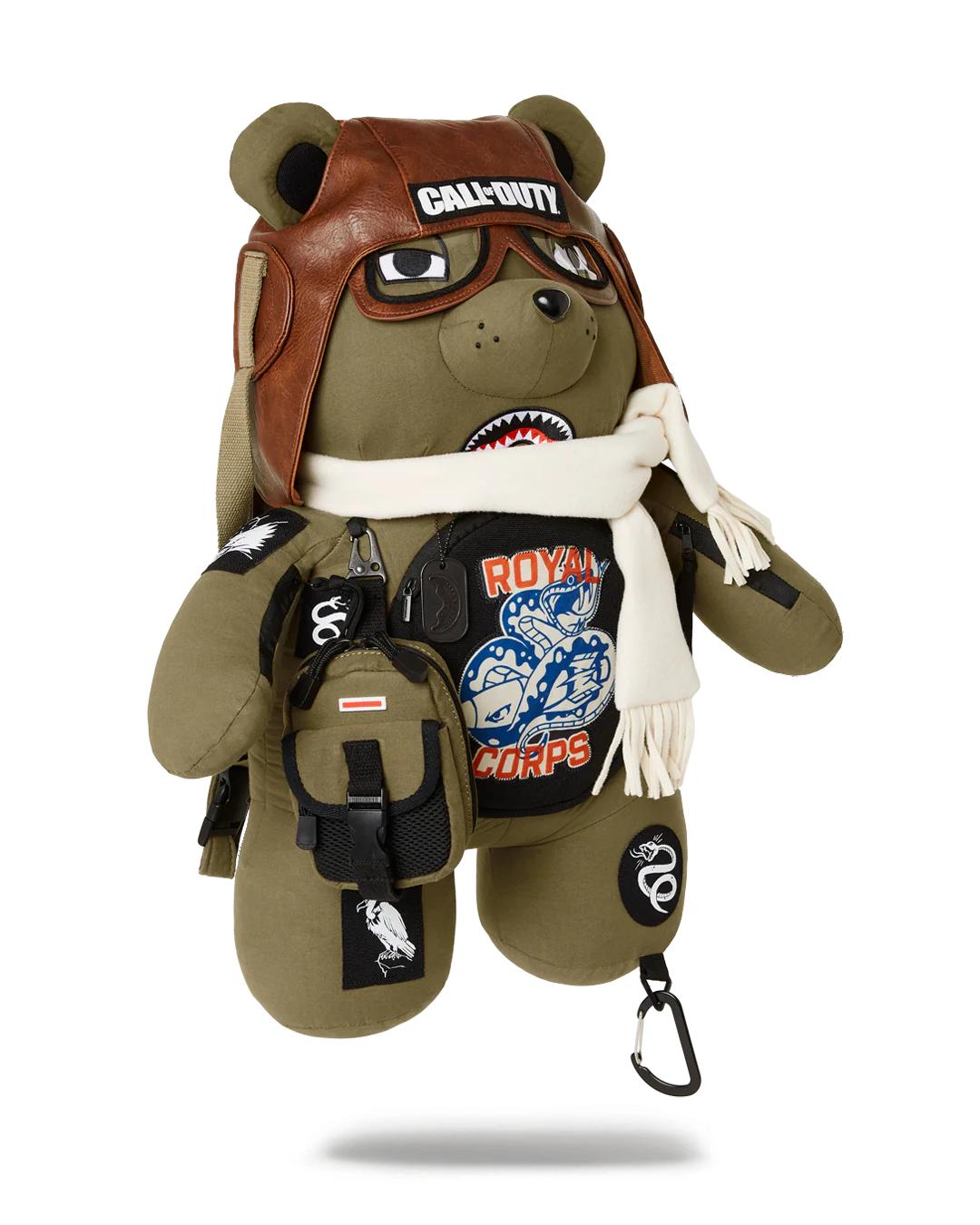 CALL OF DUTY AVIATOR FEARLESS MONEYBEAR TEDDYBEAR BACKPACK | Sprayground Great Value
