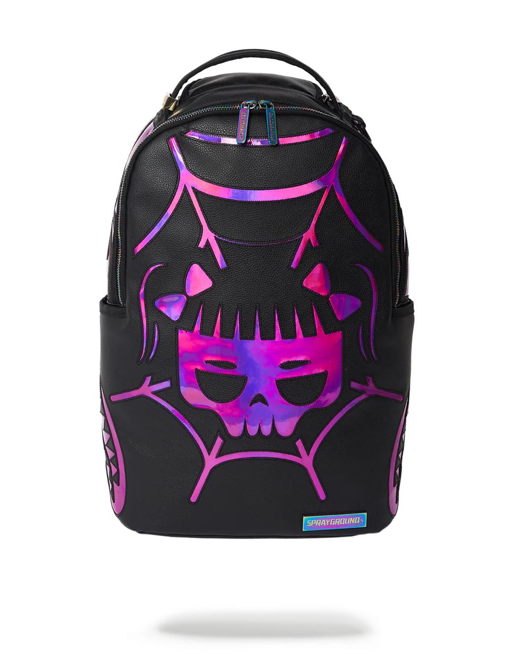 CAZZU IRIDESCENT CUT & SEW SPIDER SKULL SHARK BACKPACK (DLXV) | Sprayground Essential