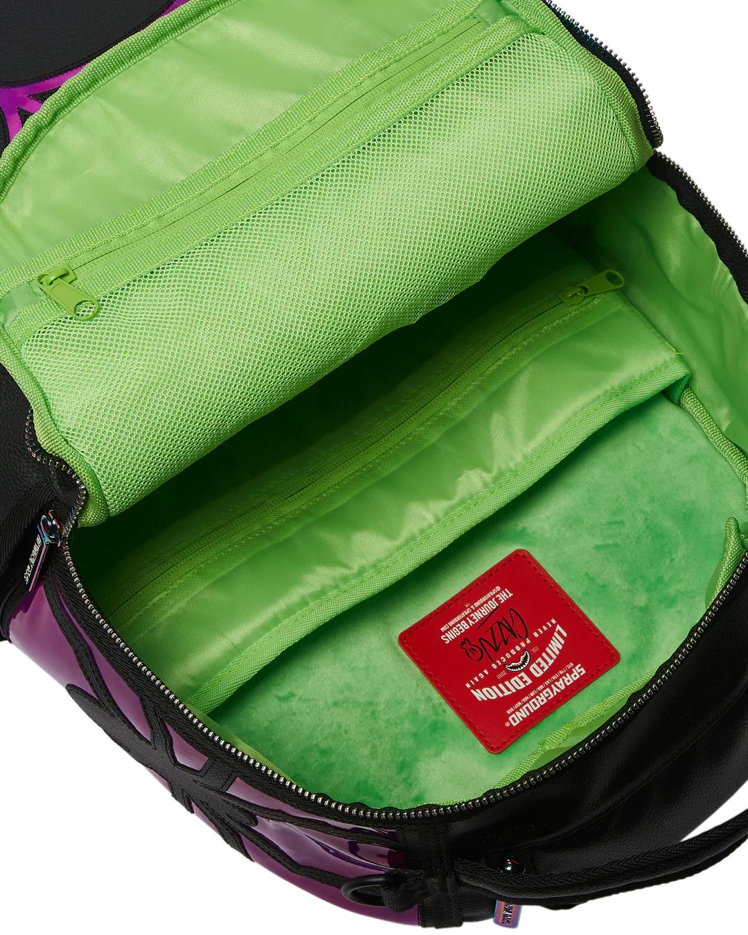CAZZU IRIDESCENT CUT & SEW SPIDER SKULL SHARK BACKPACK (DLXV) | Sprayground Essential