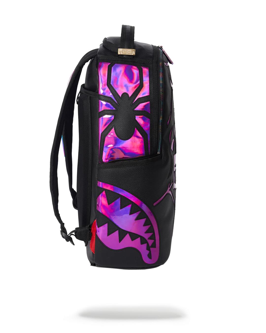 CAZZU IRIDESCENT CUT & SEW SPIDER SKULL SHARK BACKPACK (DLXV) | Sprayground Essential