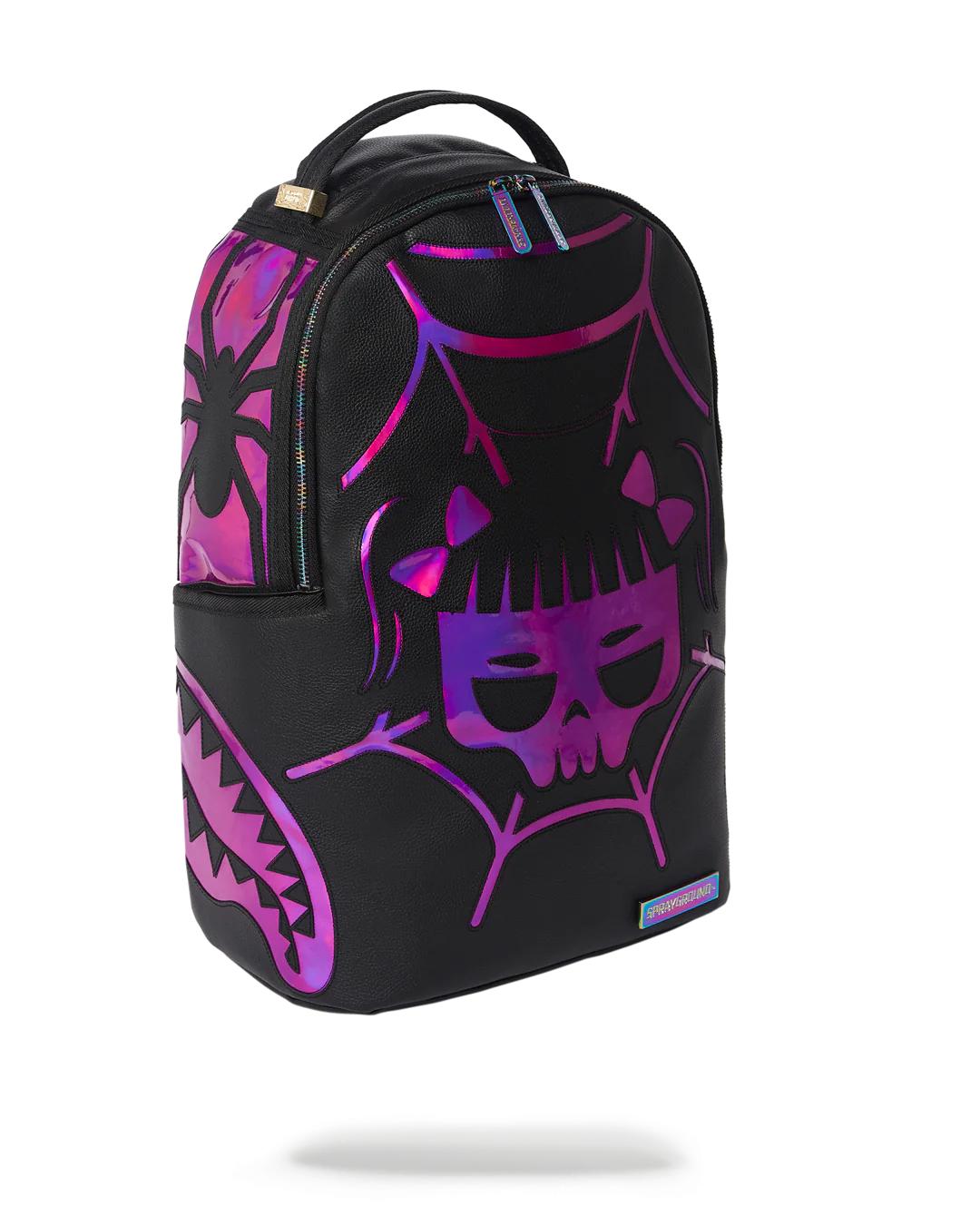 CAZZU IRIDESCENT CUT & SEW SPIDER SKULL SHARK BACKPACK (DLXV) | Sprayground Essential