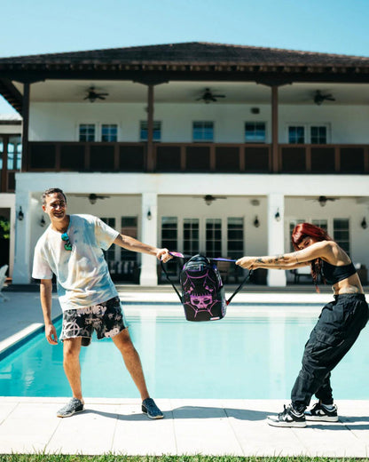 CAZZU IRIDESCENT CUT & SEW SPIDER SKULL SHARK BACKPACK (DLXV) | Sprayground Essential