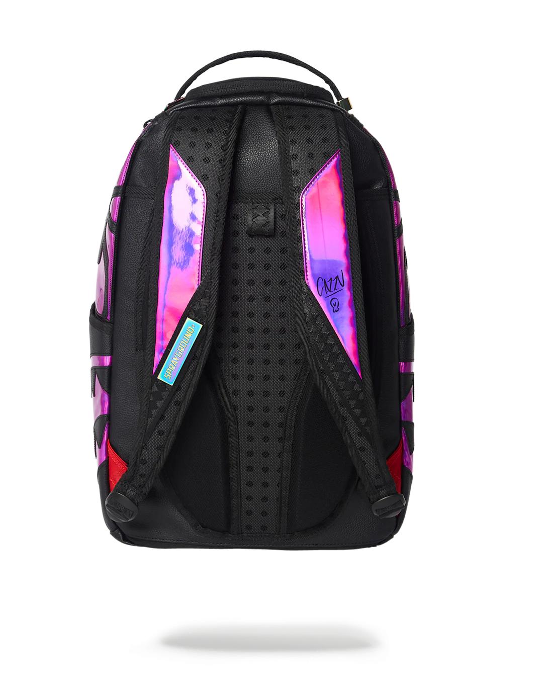 CAZZU IRIDESCENT CUT & SEW SPIDER SKULL SHARK BACKPACK (DLXV) | Sprayground Essential