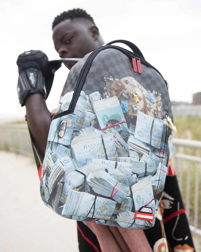 BANK STACKS OF ZAMUNDA COMING 2 AMERICA BACKPACK | Sprayground Quality