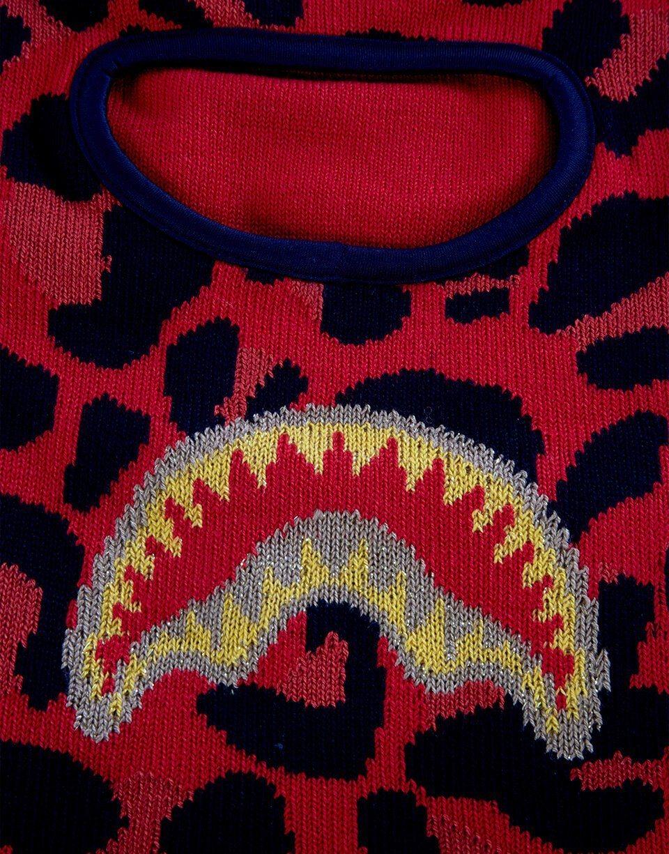 RED LEOPARD GOLD SHARK MOUTH SKI MASK | Sprayground Essential