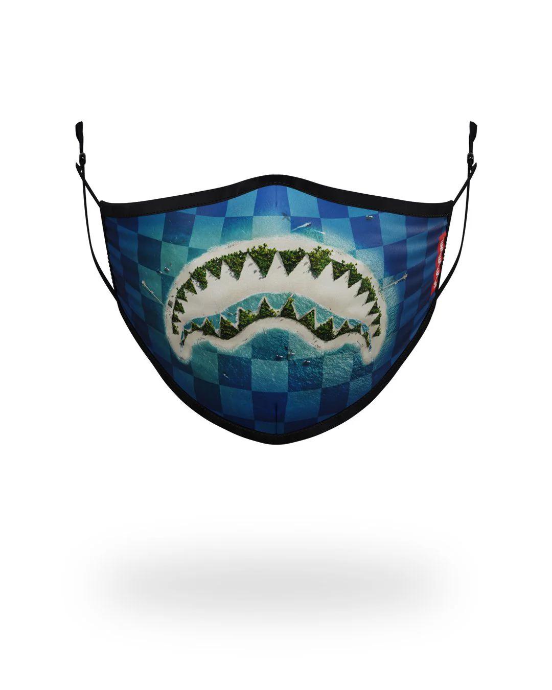 ADULT SHARK ISLAND FORM FITTING FACE MASK | Sprayground Premium