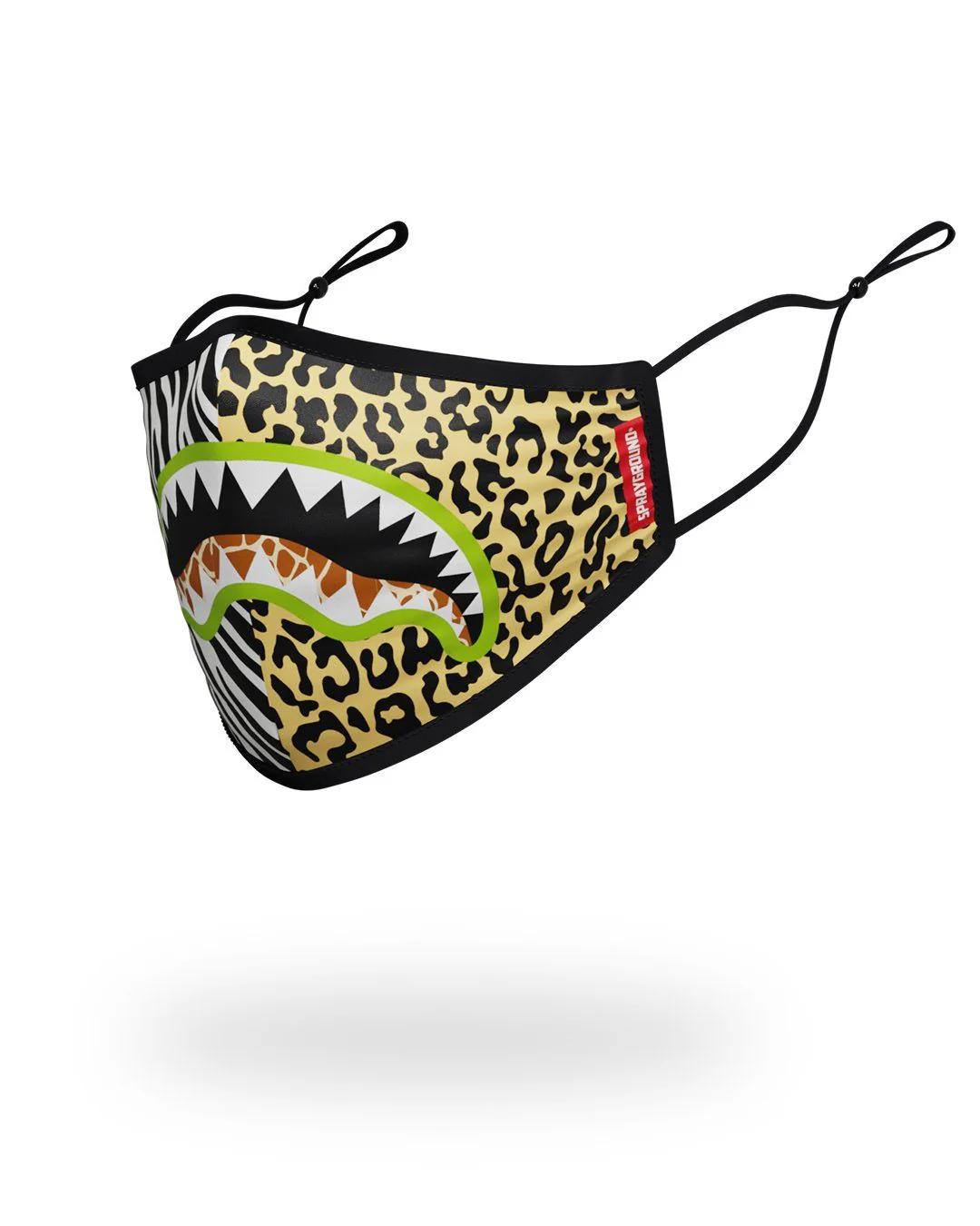 ADULT SAFARI SHARK FORM FITTING FACE MASK | Sprayground New