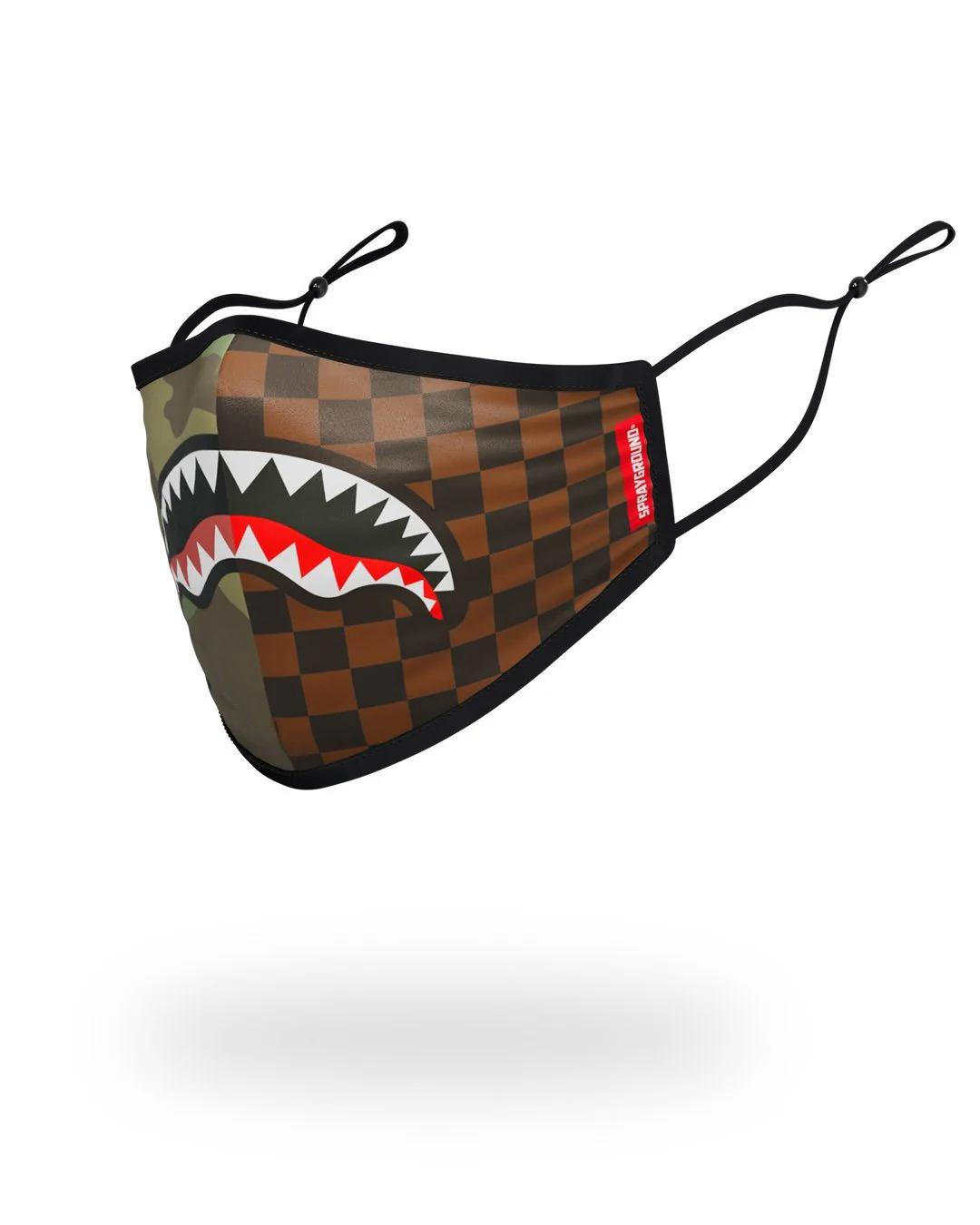 ADULT CHECKS & CAMO FORM FITTING FACE MASK | Sprayground Signature