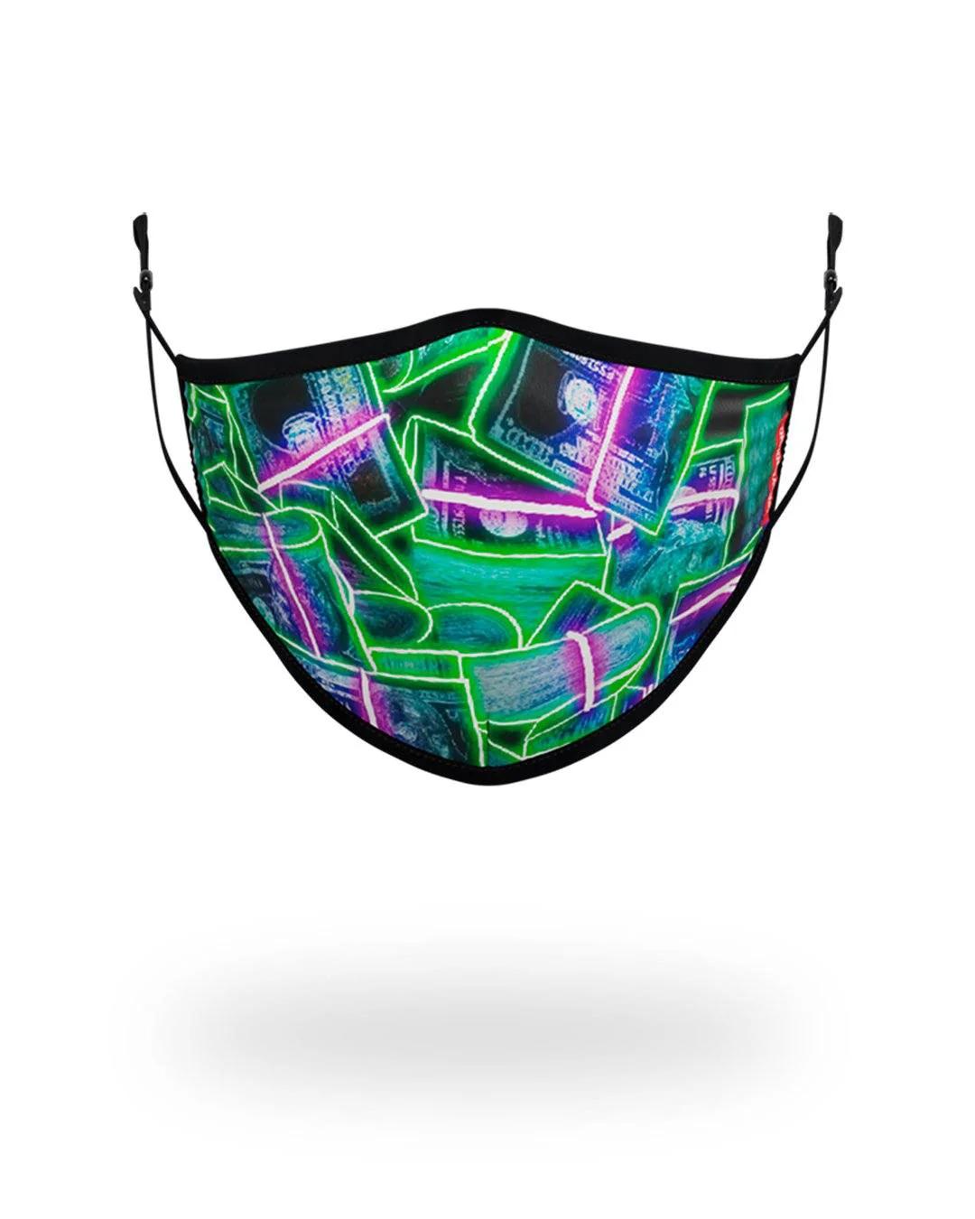 ADULT NEON MONEY FORM FITTING FACE MASK | Sprayground New
