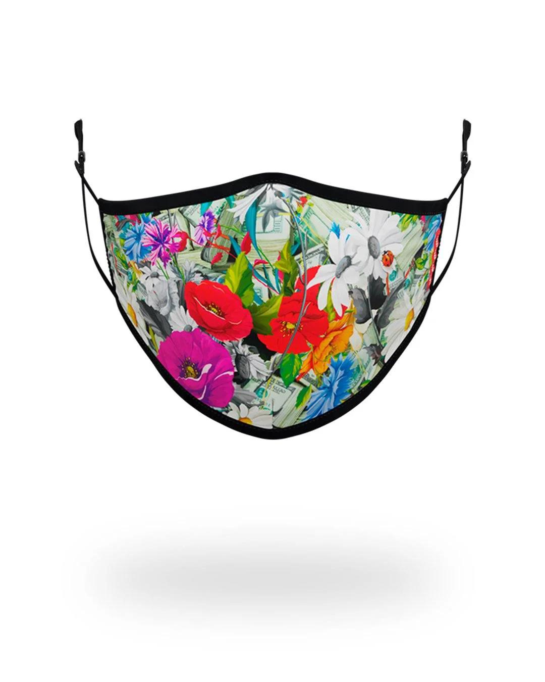 ADULT FLORAL MONEY FORM FITTING FACE MASK | Sprayground Exclusive