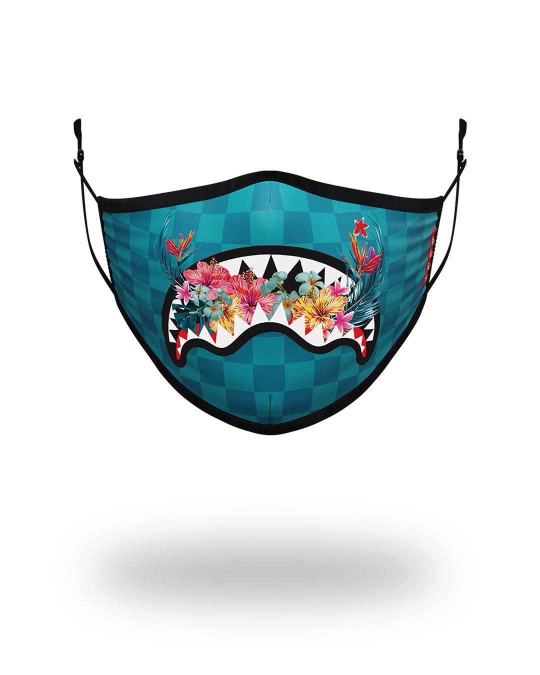 ADULT BLOSSOM SHARK FORM FITTING FACE MASK | Sprayground Signature