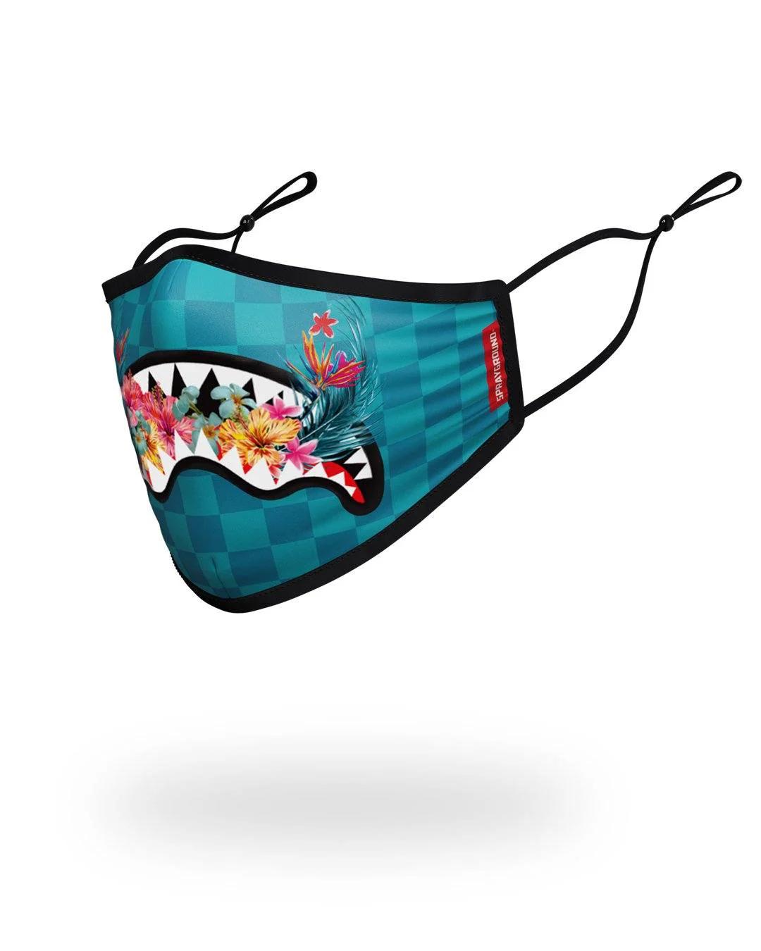 ADULT BLOSSOM SHARK FORM FITTING FACE MASK | Sprayground Signature