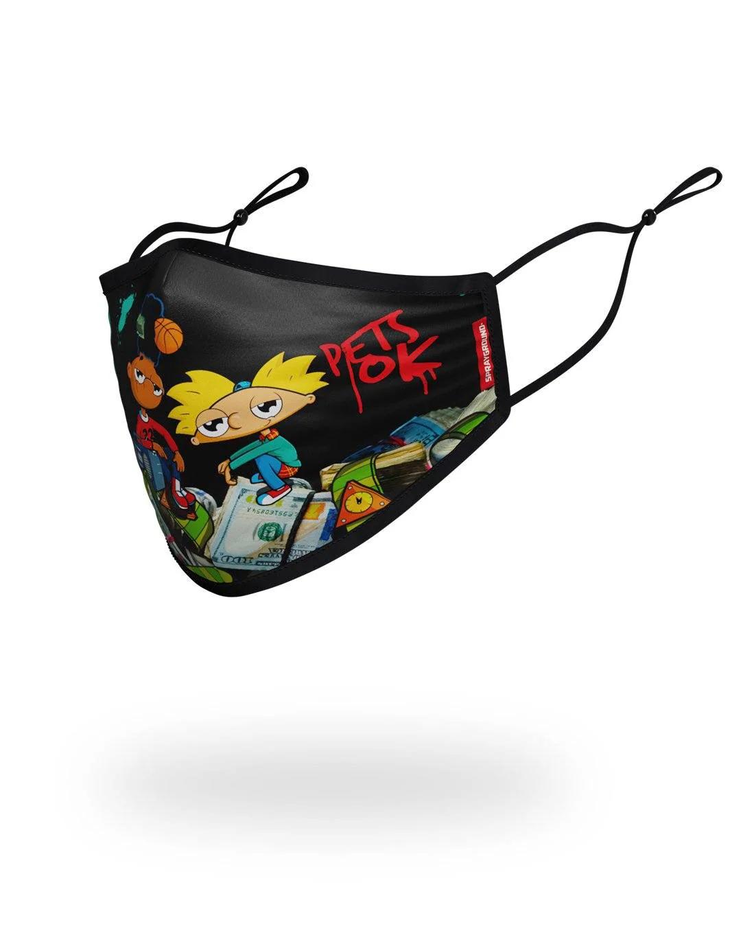 ADULT HEY ARNOLD MONEY STACKS FORM FITTING FACE-COVERING | Sprayground New