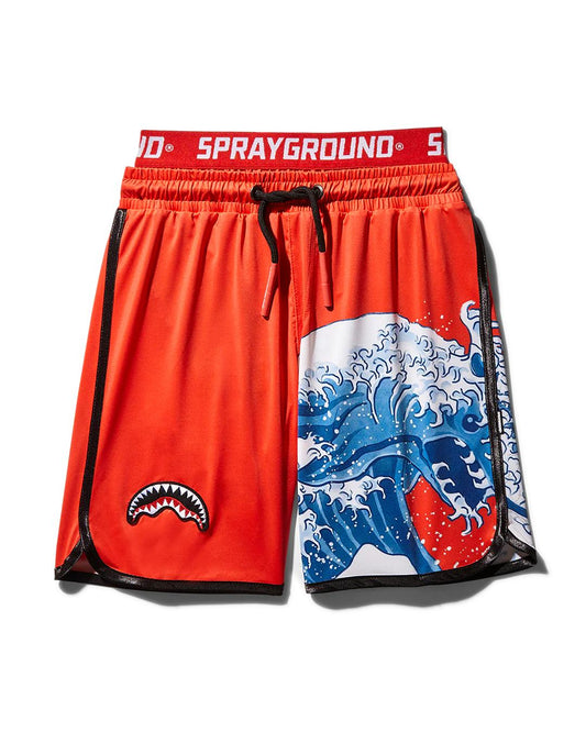 KIDS JAPAN WAVE SWIM TRUNKS (RED) | Sprayground Latest