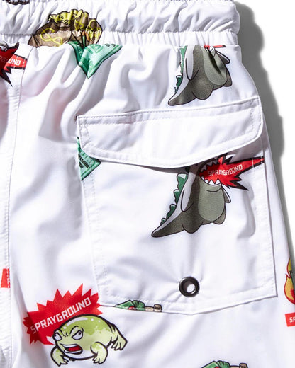 KIDS PATCH ALL-IN SWIM TRUNKS (WHITE) | Sprayground Quality