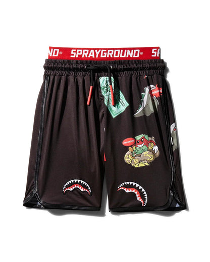 KIDS PATCH ALL-IN SWIM TRUNKS (BLACK) | Sprayground Premium