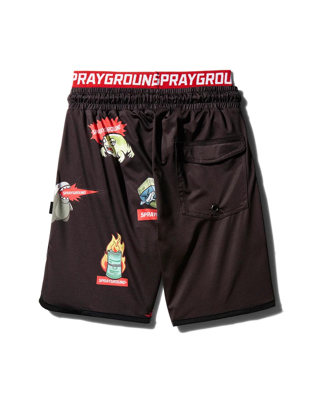 KIDS PATCH ALL-IN SWIM TRUNKS (BLACK) | Sprayground Premium