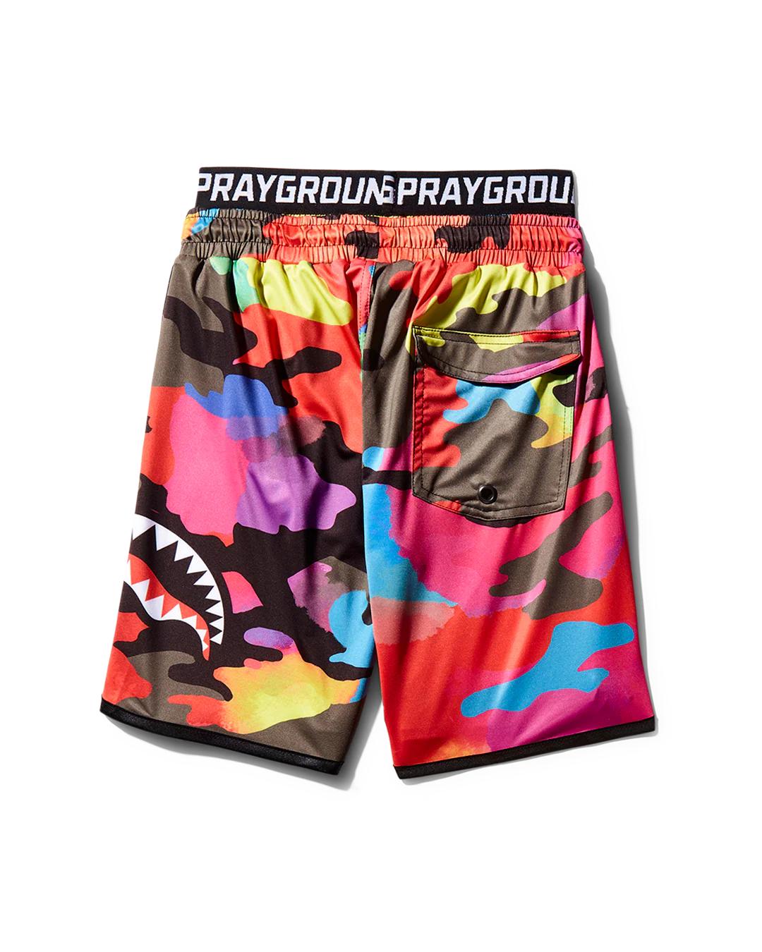 KIDS CAMOBURST SWIM TRUNKS | Sprayground New