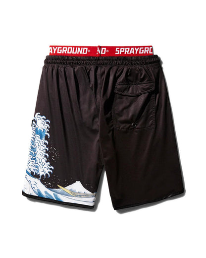 DRAGON WAVE CORTO SWIM TRUNKS (BLACK) | Sprayground Best Seller