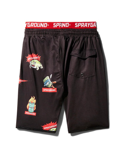 PATCH ALL-IN CORTO SWIM TRUNKS (BLACK) | Sprayground Exclusive
