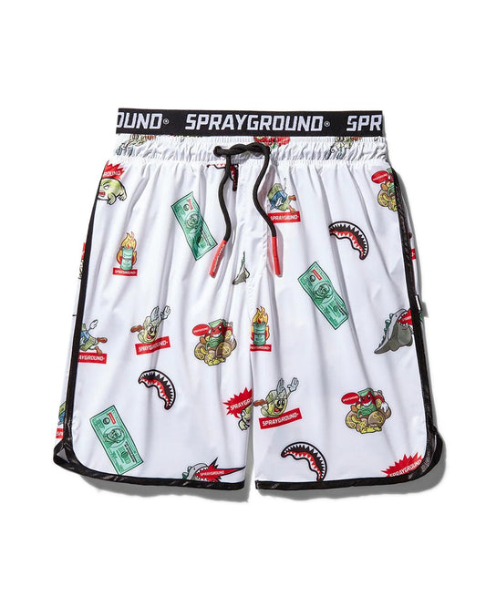 PATCH ALL-IN CORTO SWIM TRUNKS (WHITE) | Sprayground Signature