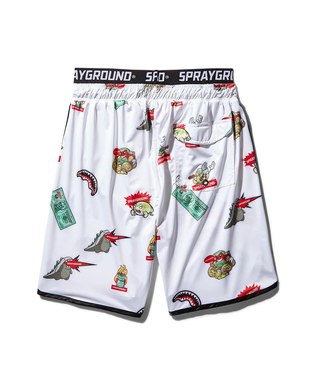 PATCH ALL-IN CORTO SWIM TRUNKS (WHITE) | Sprayground Signature