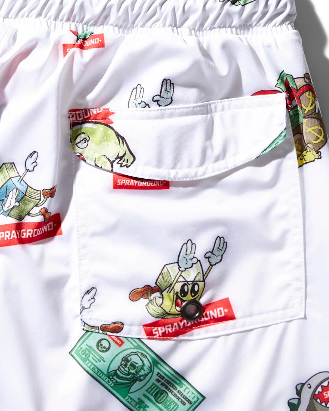 PATCH ALL-IN CORTO SWIM TRUNKS (WHITE) | Sprayground Signature