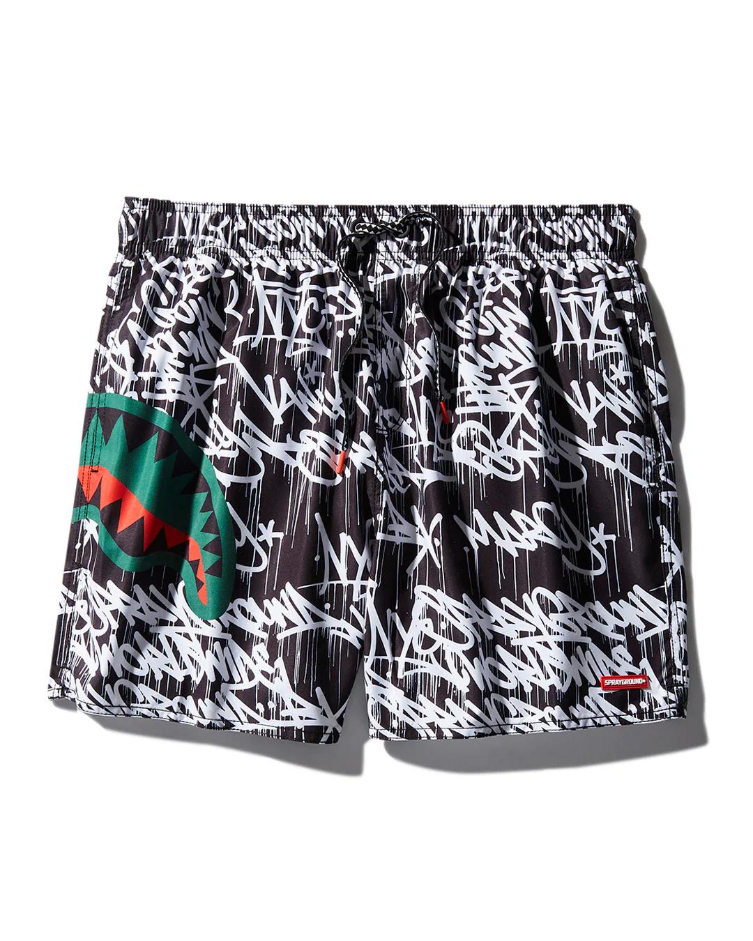 SCRIBBLE SHARK SHOTO SWIM TRUNKS | Sprayground Latest