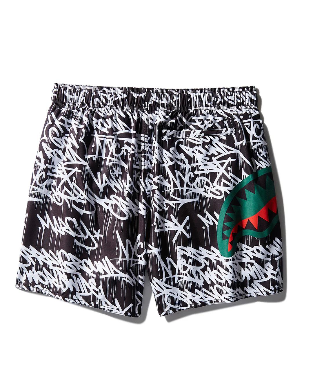 SCRIBBLE SHARK SHOTO SWIM TRUNKS | Sprayground Latest