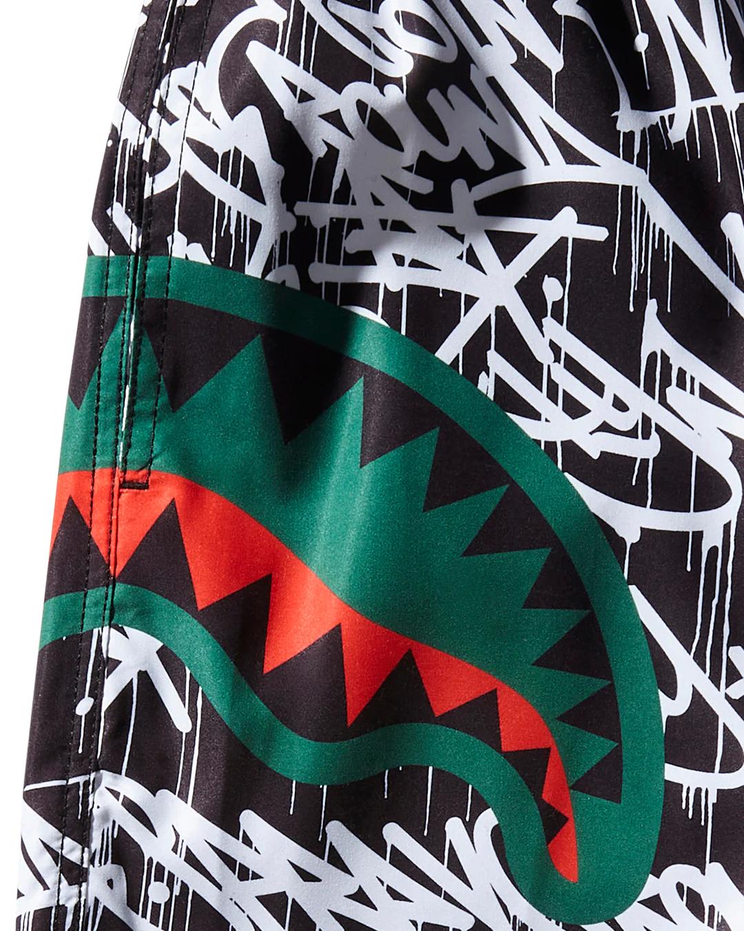 SCRIBBLE SHARK SHOTO SWIM TRUNKS | Sprayground Latest