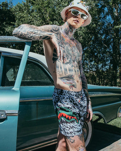 SCRIBBLE SHARK SHOTO SWIM TRUNKS | Sprayground Latest