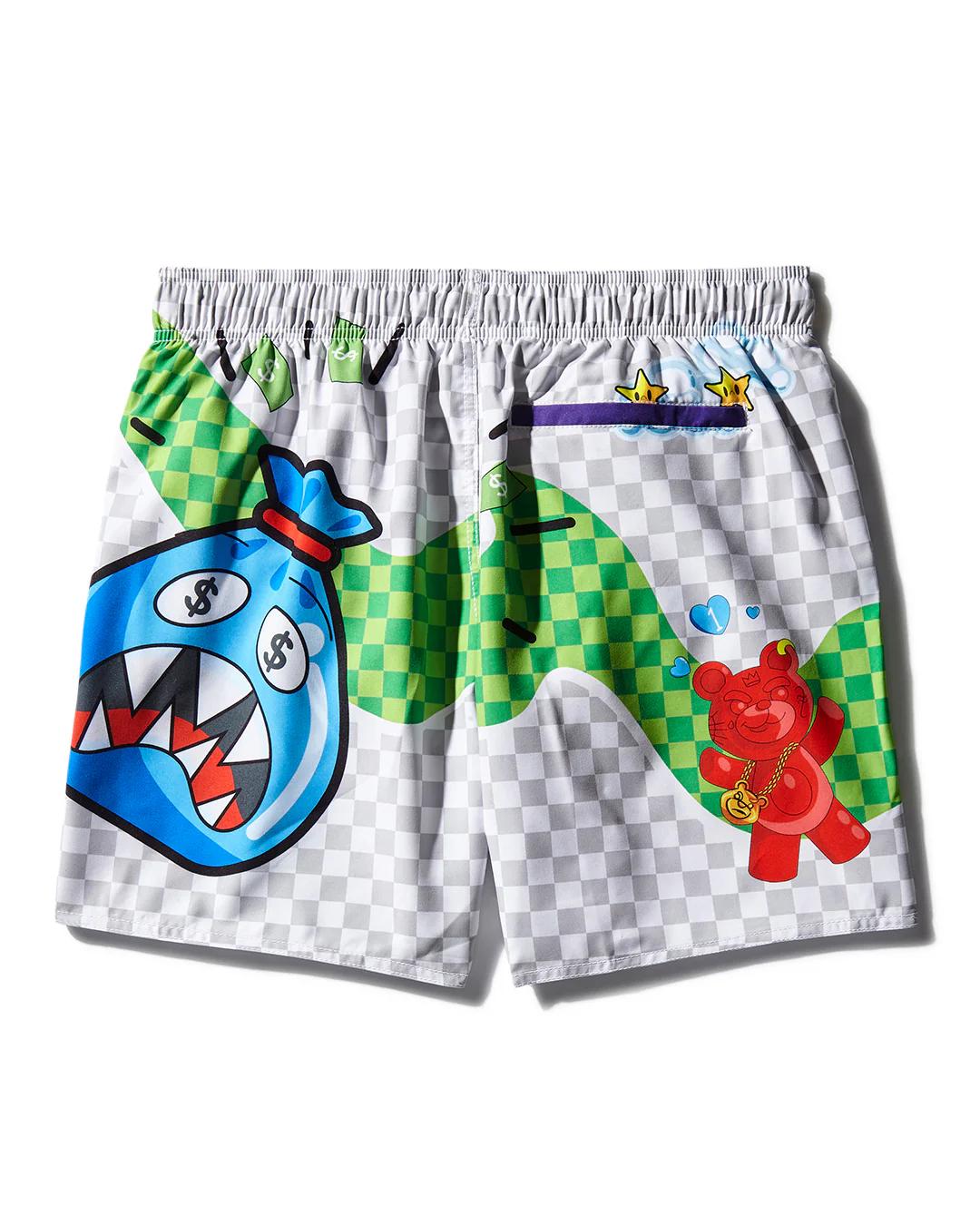 WTF ART SHOTO SWIM TRUNKS | Sprayground Premium