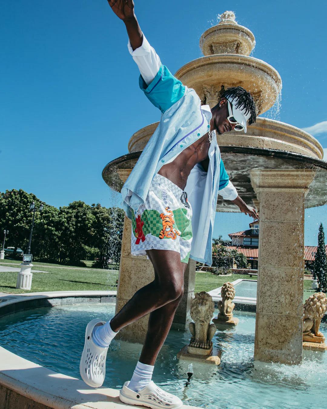 WTF ART SHOTO SWIM TRUNKS | Sprayground Premium