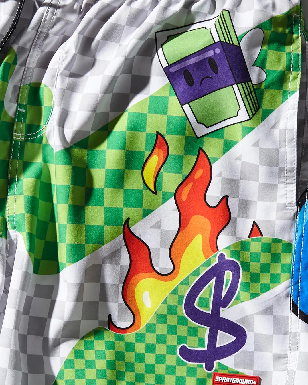 WTF ART SHOTO SWIM TRUNKS | Sprayground Premium
