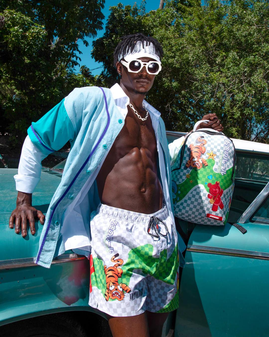 WTF ART SHOTO SWIM TRUNKS | Sprayground Premium