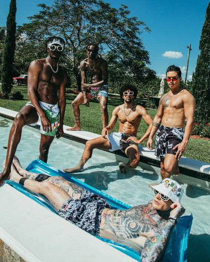 WTF ART SHOTO SWIM TRUNKS | Sprayground Premium