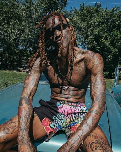 HALF GRAFF SHOTO SWIM TRUNKS | Sprayground New