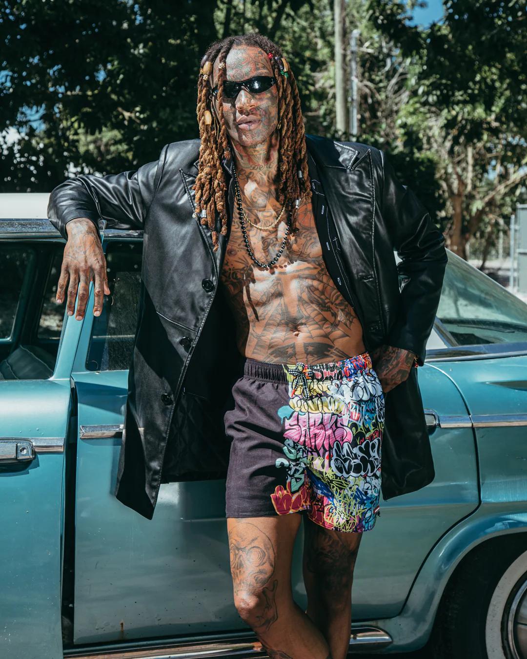 HALF GRAFF SHOTO SWIM TRUNKS | Sprayground New