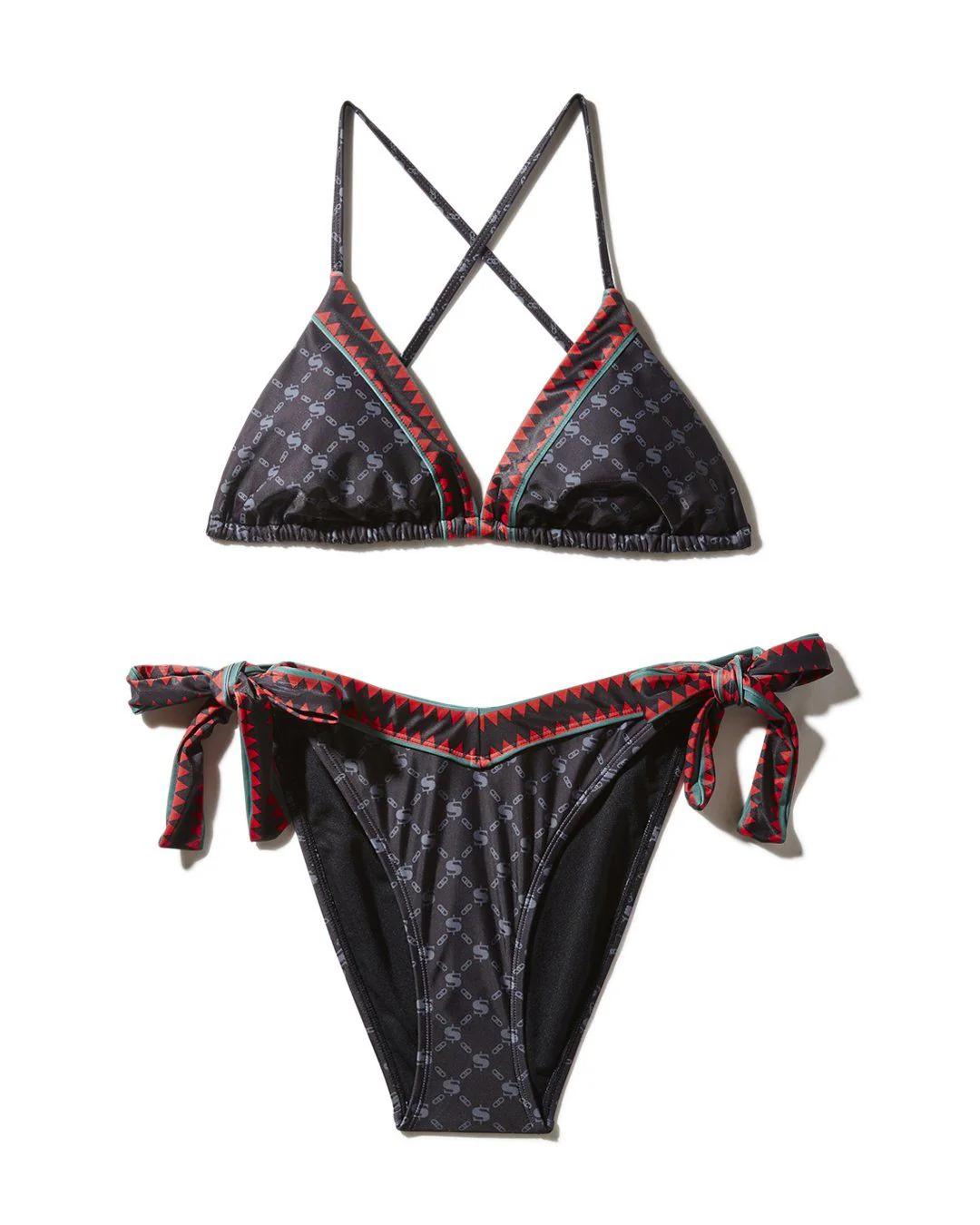 MIDNIGHT MONEY PATTERN BIKINI | Sprayground Trending