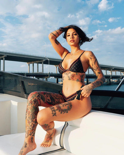MIDNIGHT MONEY PATTERN BIKINI | Sprayground Trending