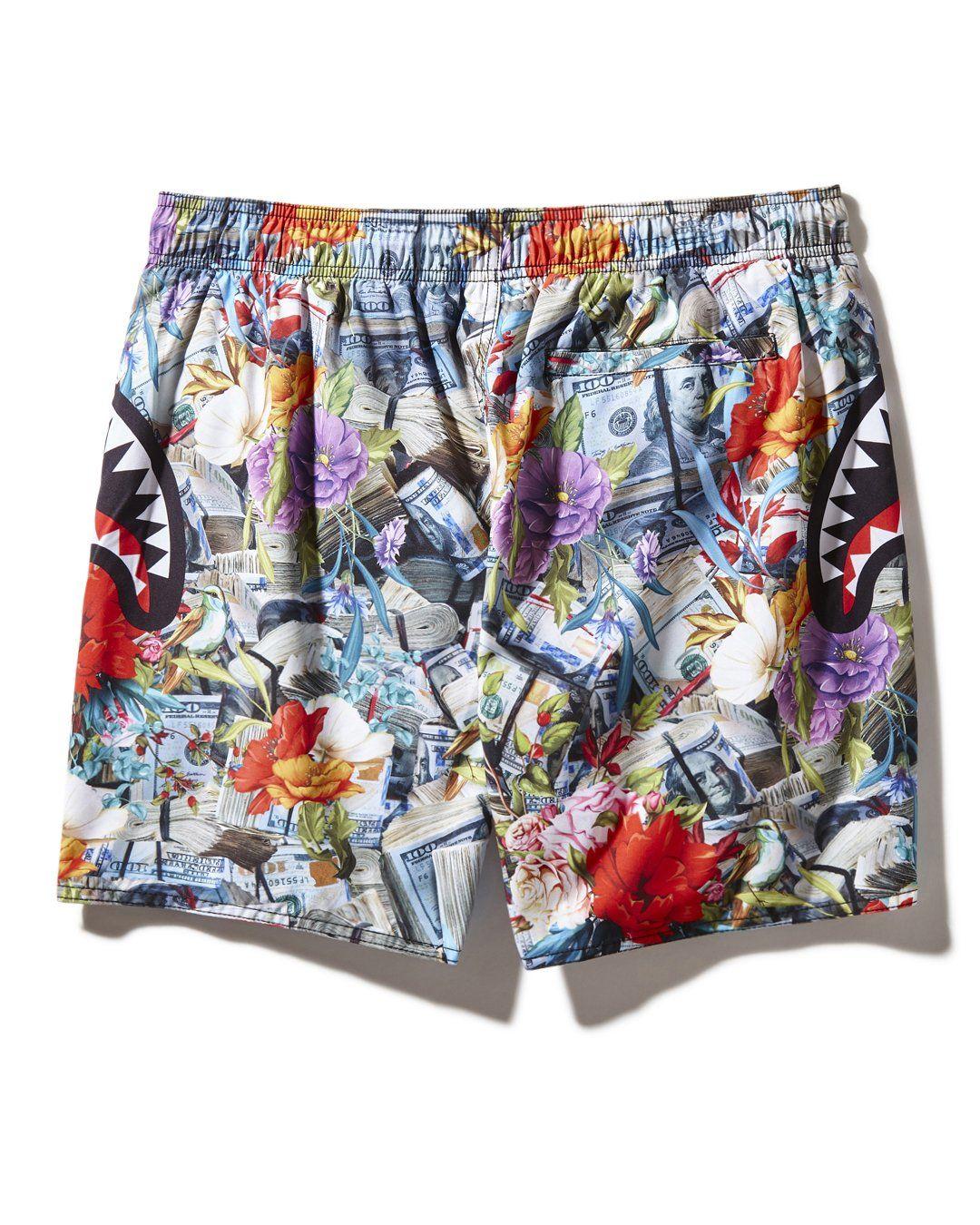 FLORAL MONEY SHOTO SWIM TRUNKS | Sprayground Everyday