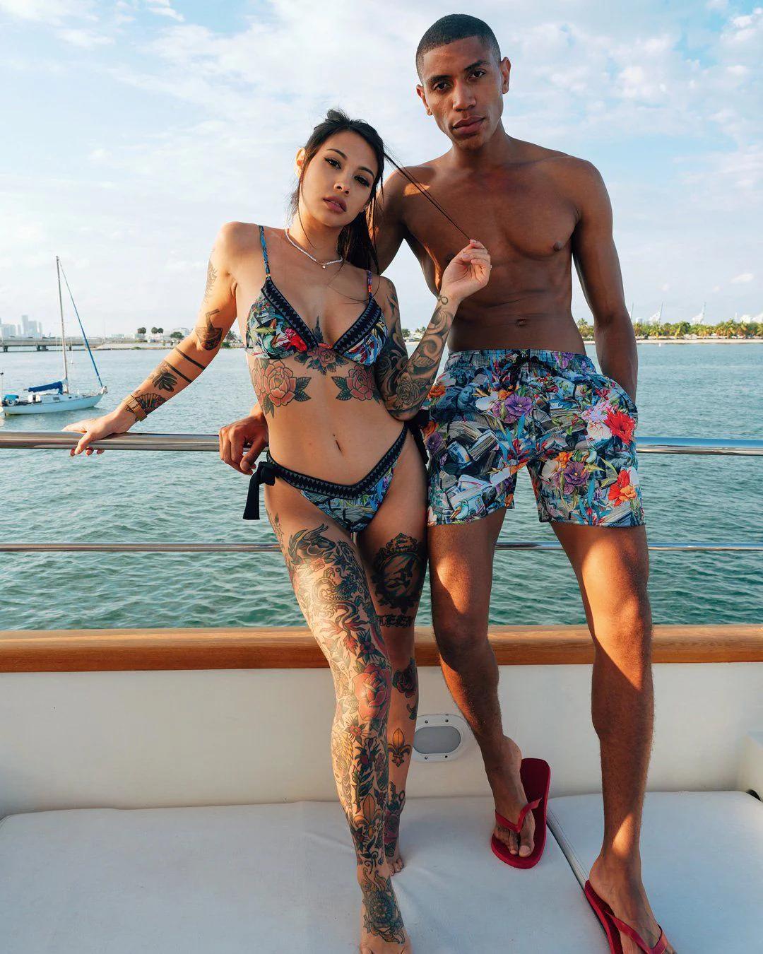 FLORAL MONEY SHOTO SWIM TRUNKS | Sprayground Everyday
