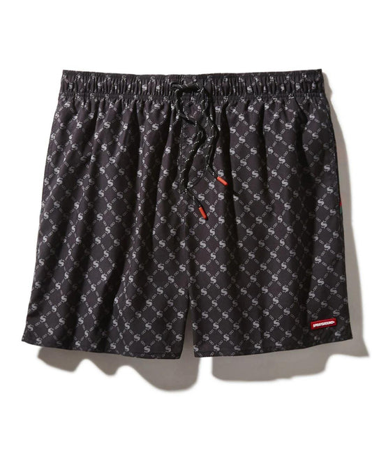 MIDNIGHT MONEY PATTERN SHOTO SWIM TRUNKS | Sprayground Value