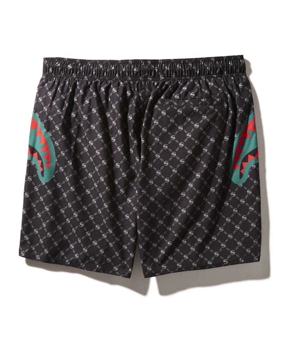 MIDNIGHT MONEY PATTERN SHOTO SWIM TRUNKS | Sprayground Value