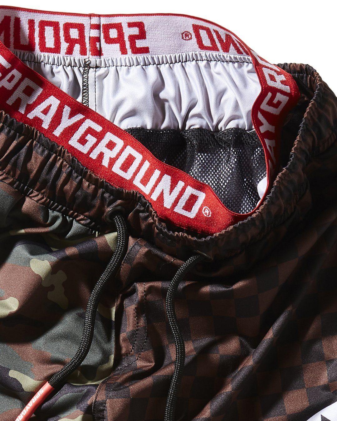 KIDS CHECKS & CAMO SWIM TRUNKS | Sprayground Great Value