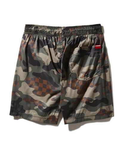KIDS CAMO CHECKERED SWIM TRUNKS | Sprayground Premium
